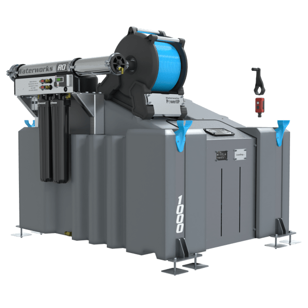 1 Man 1000L WFP System (Reverse Osmosis) with PowerUP Electric Reel