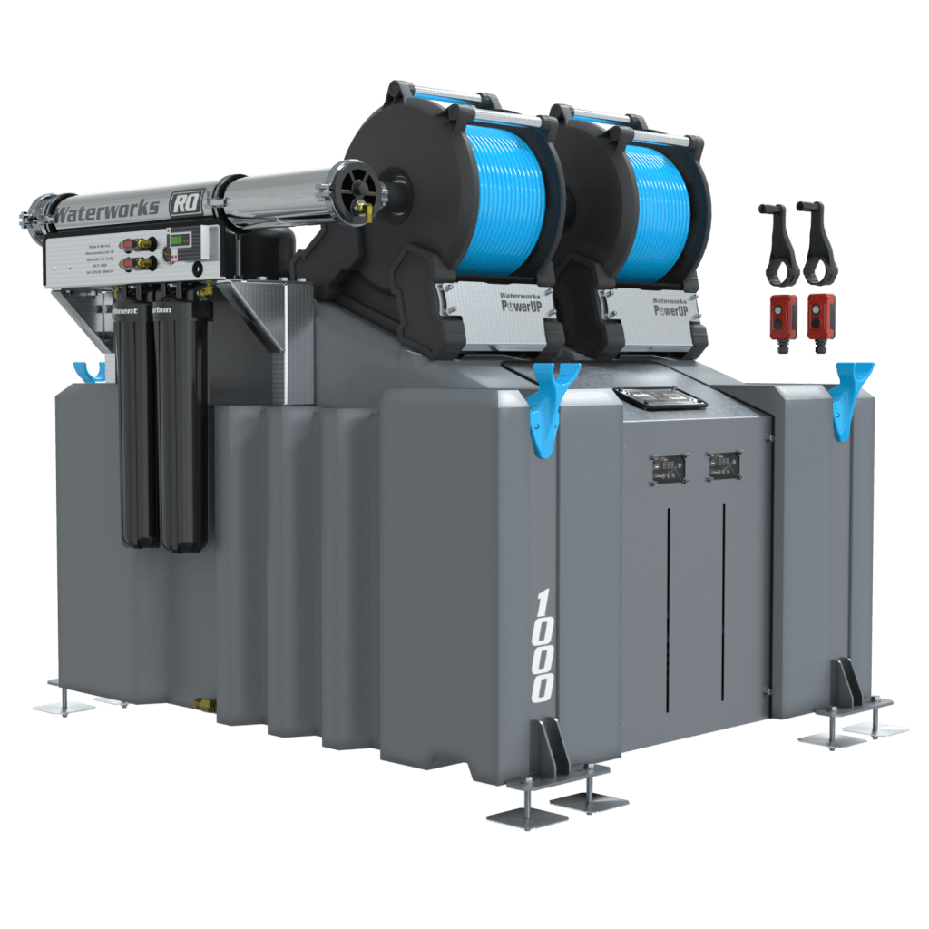 2 Man 1000L Water Fed Pole System (RO) with Electric Reels