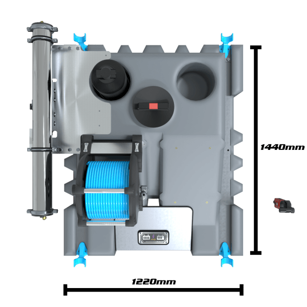 1 Man 1000L WFP System (Reverse Osmosis) with PowerUP Electric Reel