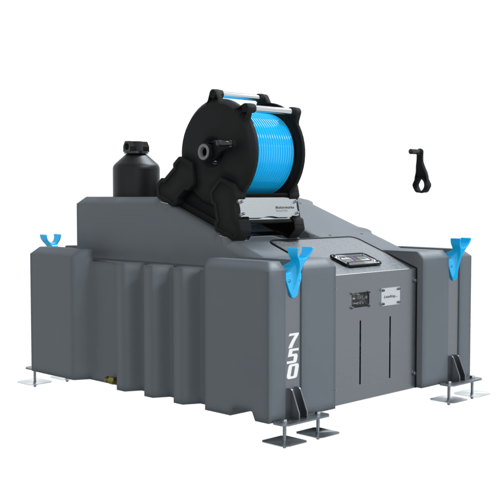 1 Man 750L Water Fed Pole System (DI) with Manual Hose Reel