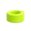 The Hi-Vis Yellow Premium Microbore Hose 6.3mm x 100M, ideal for any Water Fed Pole System, is shown neatly coiled against a plain white background.