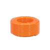 The Hi-Vis Orange Premium Microbore Hose 6.3mm x 100M, perfect for Van Mounted Systems, is shown coiled neatly on a plain white background.
