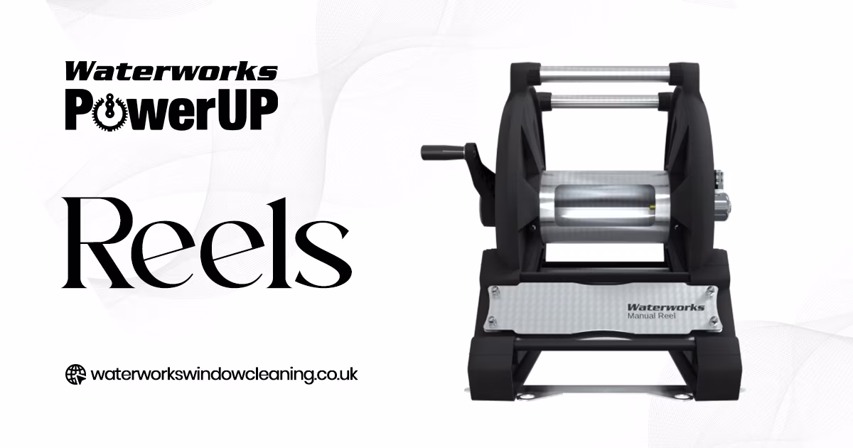 Waterworks PowerUP Reels – Electric & Manual Hose Reel for Professional Window Cleaning